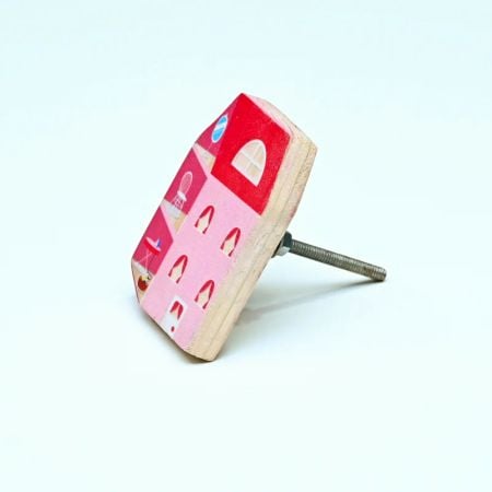 Handmade Pine Wood Dollhouse Knob for Kids Furniture